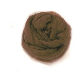 Laine de mouton 50g brun 100% naturelle
