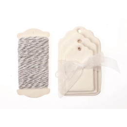 Papier-Etiketten 15St weiss 5-8x3-5cm