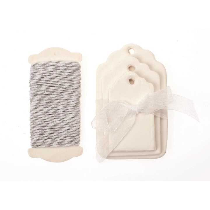 Papier-Etiketten 15St weiss 5-8x3-5cm