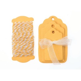 Papier-Etiketten 15St gelb 5-8x3-5cm
