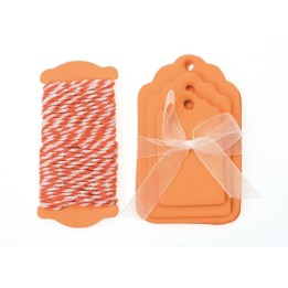 Etiquettes en papier 15pcs orange 5-8x3-5cm