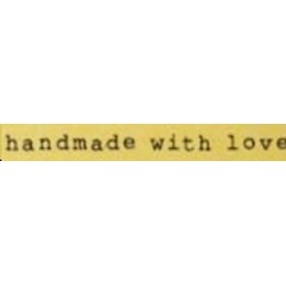 Washi-Tape 15mmx10m gelb, mit handmade with love