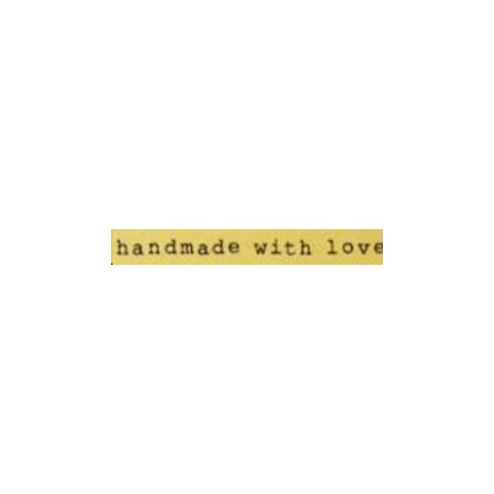 Washi-Tape 15mmx10m gelb, mit handmade with love