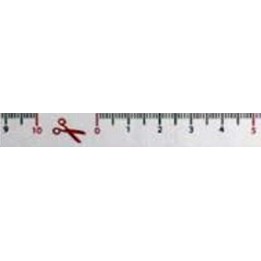 Washi-Tape 15mmx10m weiss, mit Meterband