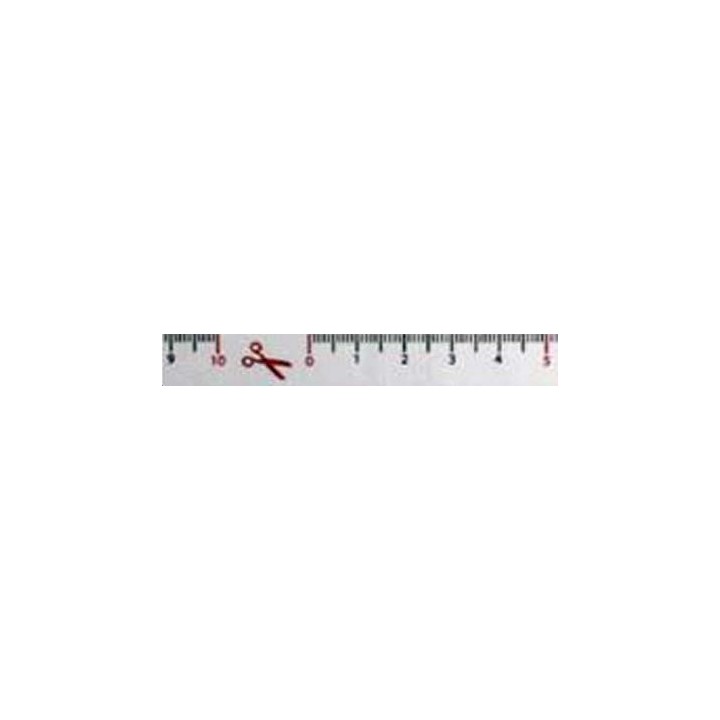 Washi-Tape 15mmx10m weiss, mit Meterband