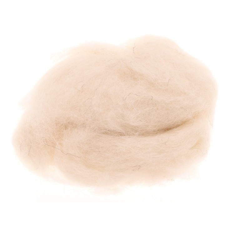 Schafwolle 30g weiss 100% natur