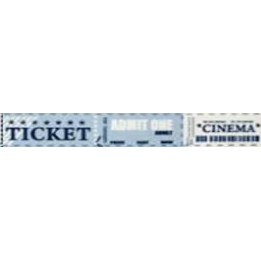 Washi-Tape 15mmx10m blau, mit Ticket