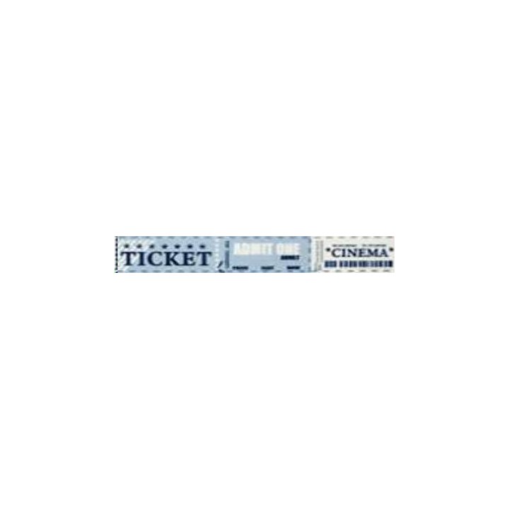 Washi-Tape 15mmx10m blau, mit Ticket