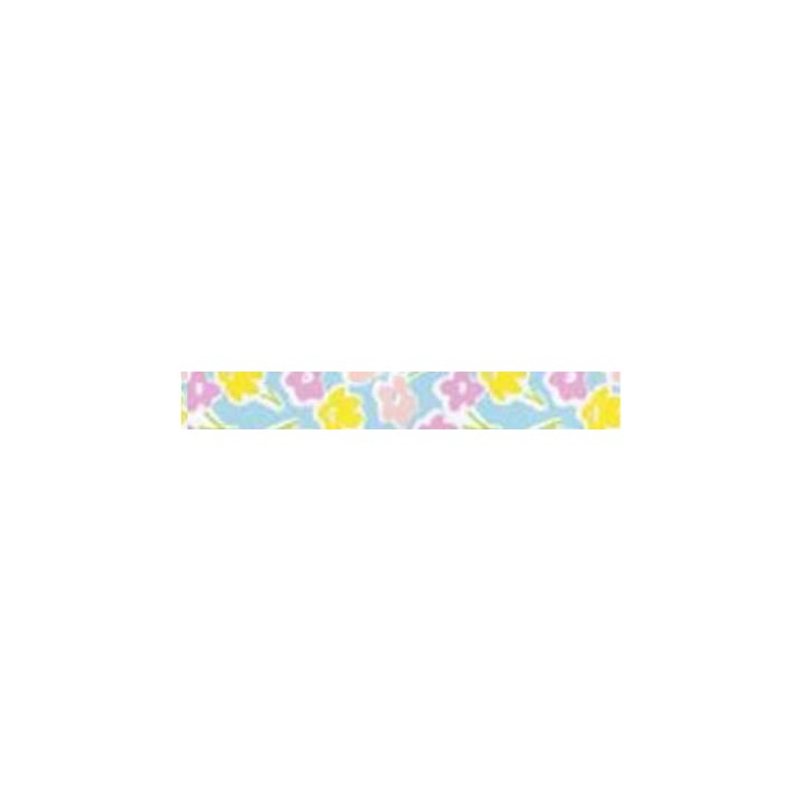 Washi-Tape 15mmx10m hellblau, mit Blumen