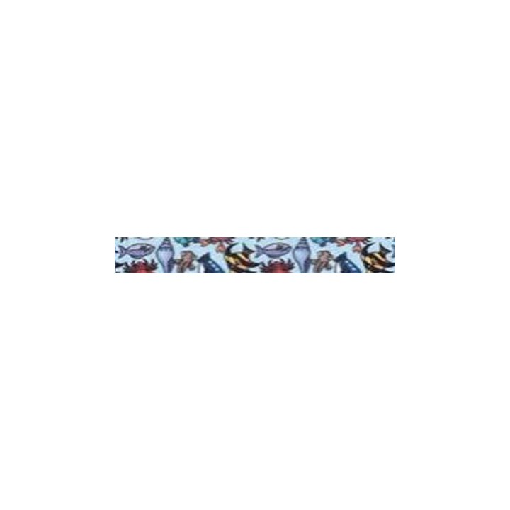 Washi-Tape 15mmx10m bleu, avec maritime