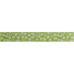 Washi-Tape 15mmx10m grün, mit Blumen