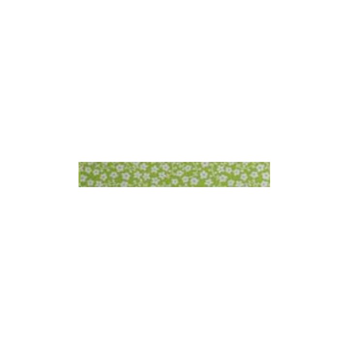 Washi-Tape 15mmx10m grün, mit Blumen