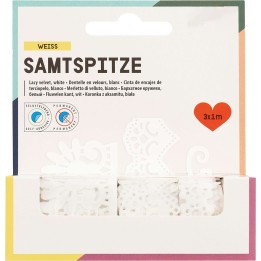 Bordure en velours Dentelle 4 rouleaux assortis, autocoll.