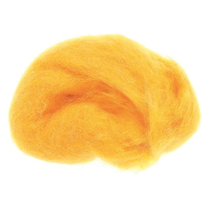 Schafwolle 30g goldgelb 100% natur