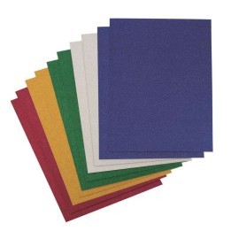 Glitter-Karton 20x30cm 10St. 2x 5 Farben feinkörnig, 250g
