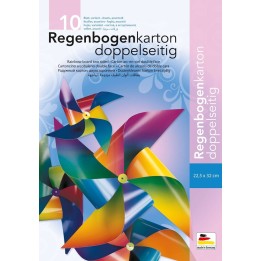 Regenbogenkartonmappe, 200g/m² 22,5x32cm 10 Blatt