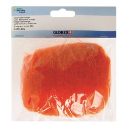 Schafwolle 30g orange 100% natur