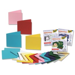 Doppelkarten 220g/m² 13,5x13,5 weiß 5 Stück