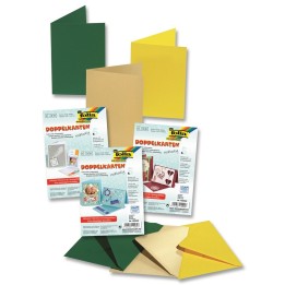 Cartes doubles 220g/m 13,5x15cm, blanc