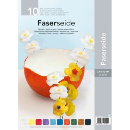 Papier mûrier, 25g, 23x32cm 10 feuilles assorties