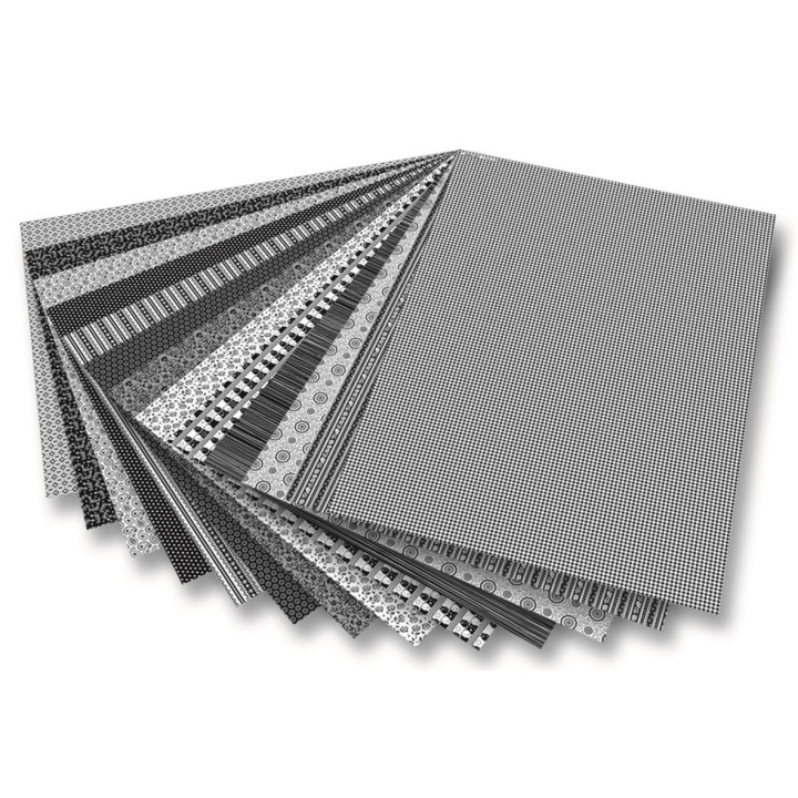 Motivblock schwarz/weiss 24x34cm, 26 Blatt sortiert