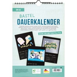Dauerkalender m. Spiralbindung DIN A4, schwarz
