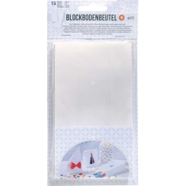 Papiertüten weiss, 15 Stück 100x55x175mm, lebensmittelecht