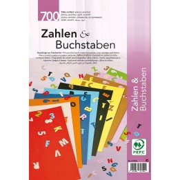 Fotokarton Stanzteile 700 St. Buchstaben+Zahlen, sortiert