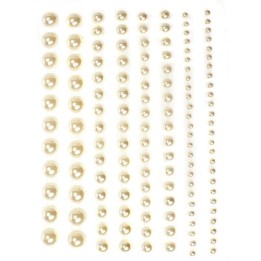 P&D Perlen perlmut assortiert selbstklebend 138 Stück 2-8mm