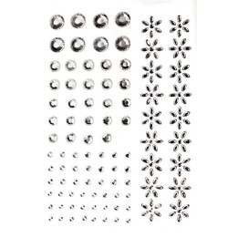 P&D Crystal assortiert selbstklebend 70 Stück 2-8mm