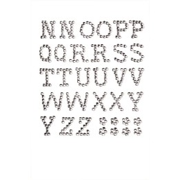 P&D Buchstabe 13mm N-Z crystal selbstklebend (je 2 Stück)