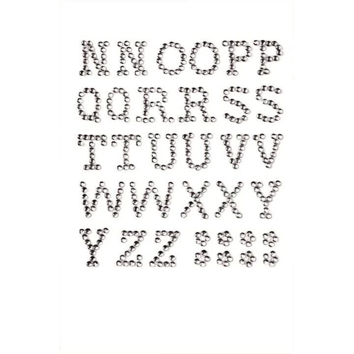 P&D Buchstabe 13mm N-Z crystal selbstklebend (je 2 Stück)
