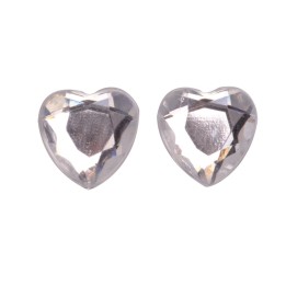 P&D hearts 8mm crystal selfadhesive 63pcs