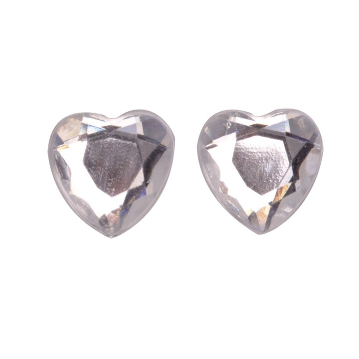 P&D coeurs 8mm cristal autocollant 63pcs