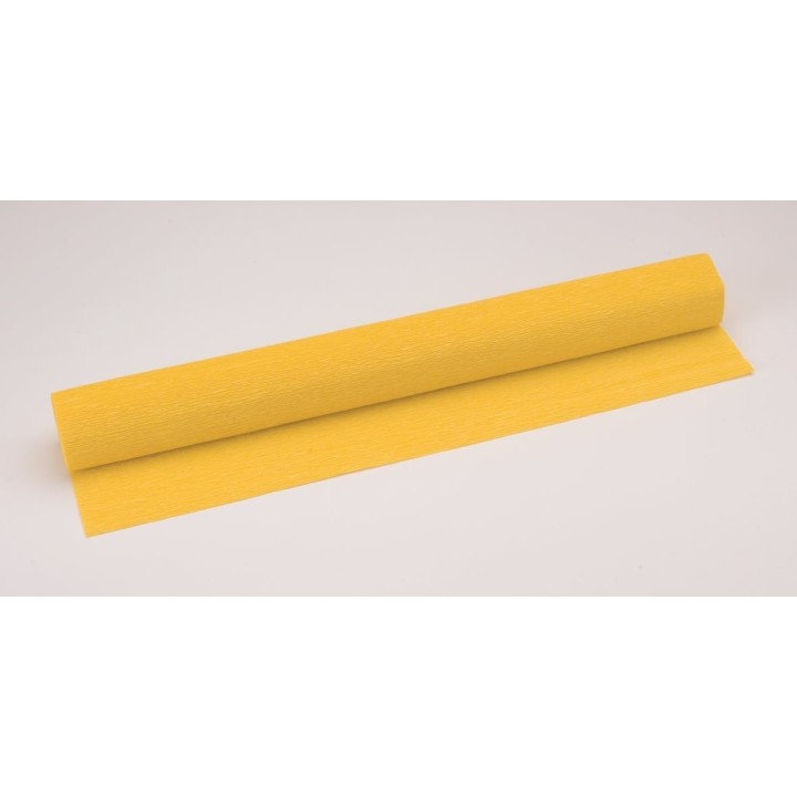 Floristik Krepp-Papier gelb 50x250 cm, 1 Rolle