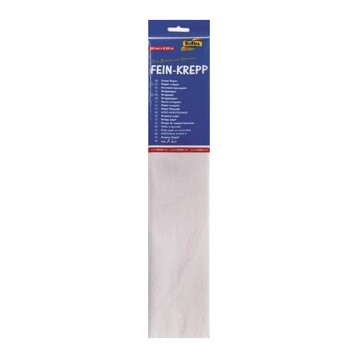 Papier crêpon blanc 32g/m2 50x250cm, 1 rouleau