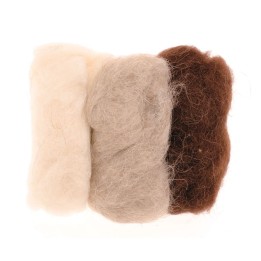 Schafwolle 3x10g natur-mix 100% natur