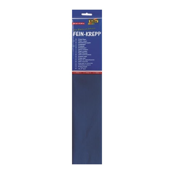 Papier crêpon bleu bri. 32g/m2 50x250 cm, 1 rouleau