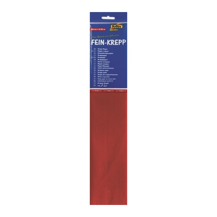 Krepp-Papier 32g/m2 feuerrot 50x250 cm 1 Rolle