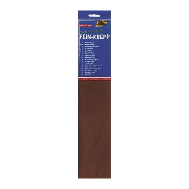 Krepp-Papier 32g/m2 braun 50x250 cm 1 Rolle