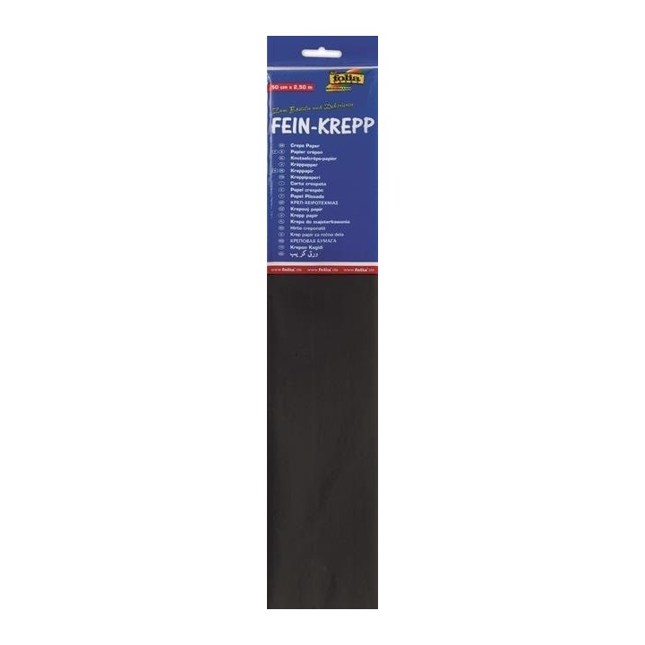 Krepp-Papier 32g/m2 schwarz 50x250 cm 1 Rolle