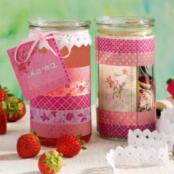 Washi-Tape-Dekogläser