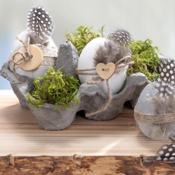 Osternest aus Beton und Stewalin